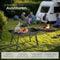tectake® Campingtafel Tina - Opvouwbare aluminium klaptafel - In hoogte verstelbaar - Zwart