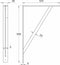 AMIG Plankdrager/planksteun van metaal - gelakt wit - H500 x B325 mm - boekenplank steunen - tot 185 kg