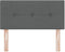 vidaXL - Hoofdbord - Met - Knopen - Donkergrijs - 100 - cm