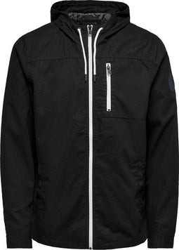 ONLY & SONS ONSBJORN JACKET OTW CS - Heren Jas met capuchon - Contrast ritssluiting - M (Maat M)