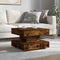 vidaXL - Salontafel - 360 - graden - draaibaar - 50x50x34,5 - cm - gerookt - eiken
