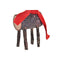 Decoratieve figuren DKD Home Decor Kerstmis Purpurine Rendier Berken (10 x 9 x 23 cm) (2 Stuks)