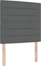 vidaXL - Hoofdbord - met - Lijnenontwerp - - - Donkergrijs - - - 100 - cm - - - Stof