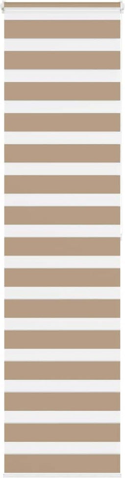 vidaXL - Zebra - Blind - 65x200 - cm - stofbreedte - 60,9 - cm - polyester - zandbruin