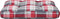 vidaXL - Palletkussen - 60x40x12 - cm - stof - ruitpatroon - rood