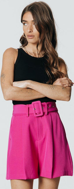Colourful Rebel - Louise High Waist Belted Short - Hoge taille - Maat XS