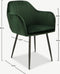 Furnicher Brando Eetkamerstoel - Fluwelen bekleding - Modern design - Stalen frame - Groene fluweel - Zwarte poten