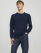 JACK & JONES JPRCCHOWELL KNIT CREW NECK STYD AW24 - Herentrui - Ribgebreid - Ronde Hals - Blauw