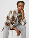 VERO MODA VMOLIVIA CHECK JACKET GA BOOS - Dames Jas - Oversized model met knoopsluiting - Maat L (40)