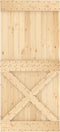 vidaXL - Schuifdeur - met - beslag - 95x210 - cm - massief - grenenhout
