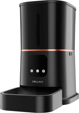 Cellavi Automatische Voerbak - Voerautomaat met App - 6 L - RVS - Zwart