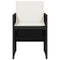 Tuinstoelen 4 st met kussens poly rattan zwart