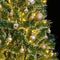 vidaXL - Kunstkerstboom - met - 300 - LED's - kerstballen - en - sneeuw - 210 - cm