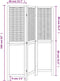 vidaXL - Kamerscherm - met - 3 - panelen - massief - paulowniahout - donkerbruin