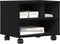 vidaXL - Printerstand - met - Wielen - Zwart - Eiken - 41x32x34,5 - cm