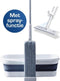 Techweise 4-in-1 Dweilsysteem - Dweilset met Sprayfunctie - Opvouwbare Emmer - Wit Grijs