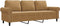 vidaXL - Driezitsbank - 180 - cm - fluweel - bruin