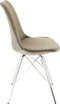 Kick Kuipstoel Velvet Taupe - Chroom Frame