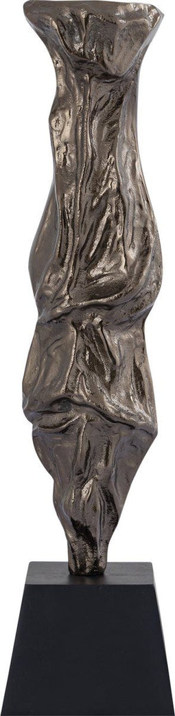 PTMD Fleure Brass Casted Alu Candle Holder Black Base S