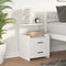 vidaXL - Nachtkastje - met - 2 - lades - 40x36,5x62 - cm - wit