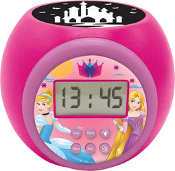Lexibook Disney Princess Projector wekker met sluimerfunctie en alarmfunctie. nachtlampje met timer. LCD scherm. werkt op batterijen. RL977DP