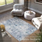tectake® Vintage Design Vloerkleed Amara - Laagpolig - Wasbaar - 160cm x 230cm - blauw