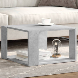 vidaXL - Salontafel - 51,5x51,5x30 - cm - bewerkt - hout - betongrijs