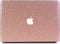 Lunso Geschikt voor MacBook Air 13 inch (2018-2019) cover hoes - case - Glitter Rose Goud