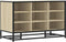 vidaXL - Schoenenbank - 84x40x53,5 - cm - bewerkt - hout - en - metaal - sonoma - eiken