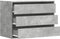 vidaXL - Ladekast - 80x41x58 - cm - bewerkt - hout - betongrijs
