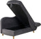 MERI II - Chaise longue opberg - Donkergrijs - Rechterzijde - Fluweel