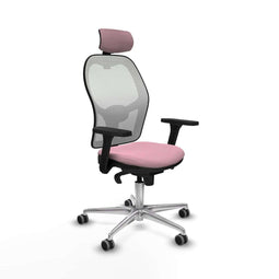 Piqueras y Crespo 3D086G2 - Bureaustoel - Verstelbare hoofdsteun - Roze