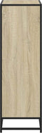 vidaXL - Boekenkast - 60x35x107,5 - cm - bewerkt - hout - sonoma - eikenkleurig