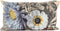 Anna's collection buitenkussen bloem - Creme/wit - 30 x 50 cm - Water en UV bestendig