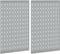 vidaXL - Pegboards - 2 - Pack - met - 8 - Accessoires, - Grijs, - 50x80 - cm, - Staal