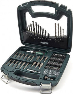 Brüder Mannesmann M54375 - Boor- en bitset 74-delig - Metalen bits en boren - Zwart en grijs (1 set)