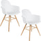 Zuiver Albert Kuip Eetkamerstoelen met armleuning Wit - Set van 2