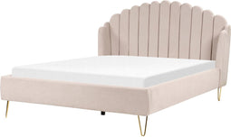 AMBILLOU - Bed - Lichtbeige - 180 x 200 cm - Polyester