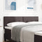 vidaXL - Hoofdbord - Knop - Ge - tuft - Donkerbruin - 140 - cm - Stof