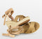 POSH by Poelman LOU - Dames Sandalen/Espadrilles - Imitatiesuède - Beige - Maat 38