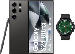 Samsung Galaxy S24 Ultra 5G - 512GB - Galaxy Watch6 47mm Classic - Onyx Black