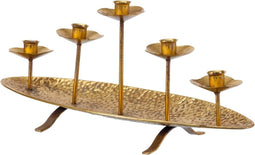 Kaarshouder 50,5 x 17,5 x 21 cm Gouden Metaal