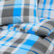 vidaXL - Dekbedovertrekset - 260x240 - cm - katoen - blauw - en - grijs
