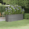 vidaXL - Plantenbak - 224x80x68 - cm - gepoedercoat - staal - grijs