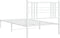 vidaXL - Bedframe - met - hoofdbord - metaal - wit - 100x200 - cm