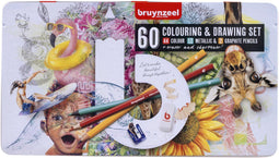 Tekenset bruynzeel creatieve kunstenaars 60 stuks