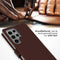 Selencia Samsung Galaxy S24 Ultra - Echt Lederen Bookcase - 3 Pashouders - Donkerbruin