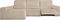 Hoes voor chaise longue met lange armleuning links Eysa ROC Beige 180 x 120 x 360 cm