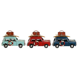 Decoratieve figuren Home ESPRIT Blauw Rood Hemelsblauw 16 x 8,5 x 10,5 cm (3 Stuks)