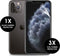 imoshion Screenprotector Geschikt voor iPhone 11 Pro Inclusief Camera Lens protector - imoshion Screenprotector Folie 3 Pack + Camera Protector Glas